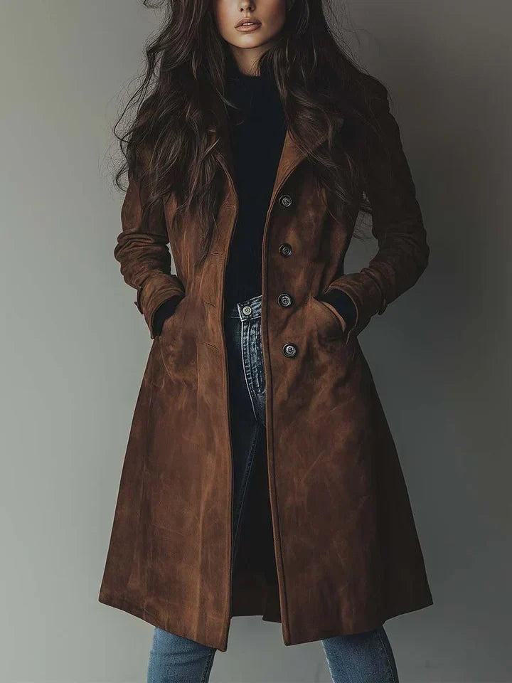 CORVANI | MANTEAU TEXTURE SUÉDÉE AURÉLIE FEMME